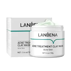 ماسک ضد جوش و ضد آکنه خاک رس برند لانبنا LANBENA حجم 100 میل - بیزینس کالا