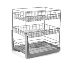 سبد جا بطری و حبوبات سه طبقه ریل کف