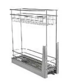 سبد جابطری و حبوبات دو طبقه ریل کف