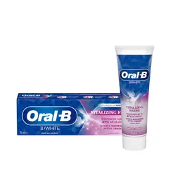 خمیر دندان اورال بی سفید کننده 3D white حجم 75 میلoral b whiting toothpaste