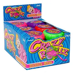 آدامس متری باکس 24 عددی - Crazy rollz bubble gum - فروشگاه مواد غذایی استرو مارکت