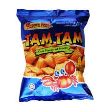 چیپس خرچنگ snek ku مدل tam tam - بسته 50 عددی - snek ku tam tam - فروشگاه مواد غذایی استرو مارکت