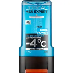 شامپو مردانه سر و بدن و صورت کول پاور لورئال 300 میل  Loreal Men Expert Cool Power - فروشگاه مواد غذایی استرو مارکت