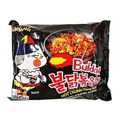 نودل کره ای تند سامیانگ 140 گرم بسته 5 عددی - korea samyang spicy noodle - فروشگاه مواد غذایی استرو مارکت