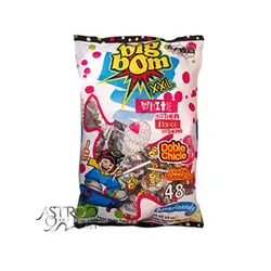 آبنبات چوبی بیگ بوم 2 ایکس وایت ( آدامس دار ) – بسته 48 عددی – BigBom White XXL Doble Chicle