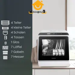 ماشین ظرفشویی رومیزی 4 نفره هنریچ مدل HTG 8841