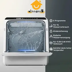 ماشین ظرفشویی رومیزی 4 نفره هنریچ مدل HTG 8841