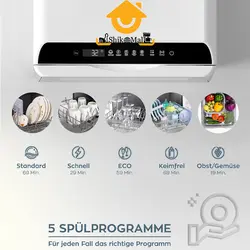 ماشین ظرفشویی رومیزی 4 نفره هنریچ مدل HTG 8841