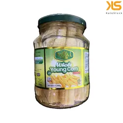 بیبی کورن رویال آرم اصل هند با طعم سرکه وزن 340 گرم