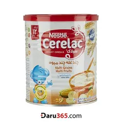 سرلاک چند غله چند میوه به همراه شیر نستله از 12 ماهگی 400 گرم