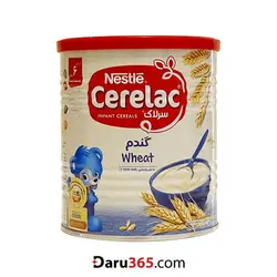 سرلاک گندم به همراه شیر نستله مناسب کودکان از پایان 6 ماهگی 400 گرم