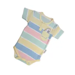 زیر دکمه آستین کوتاه طرح زرافه