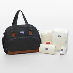 ساک لوازم چیکو نما چرم ذغالی