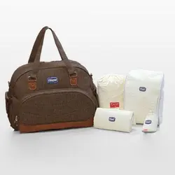 ساک لوازم چیکو نما چرم قهوه ای