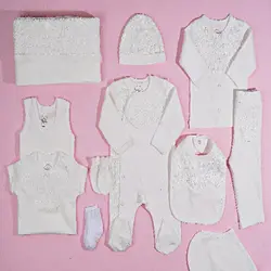 ست جعبه ای ۱۳ تیکه نیلی طرح الیزابت 3921