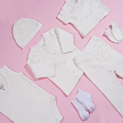 ست جعبه ای ۱۳ تیکه نیلی طرح الیزابت 3921