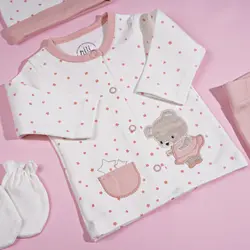 ست جعبه ای ۱۳ تیکه نیلی طرح خرس کوچولو 3940