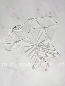 تیشرت ورزشی آستین بلند فینگر دار گتردار یقه هفت نایکی