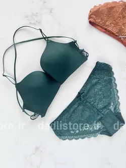 ست شورت و سوتین اسفنجی مانکنی پشت باز هارنس دار