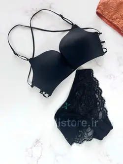 ست شورت و سوتین اسفنجی مانکنی پشت باز هارنس دار