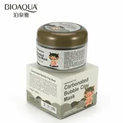 ماسک حبابی کربن مغذی و پاک کننده پوست بیواکواBIOAQUA Carbonated Bubble Mask
