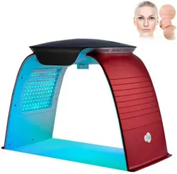 ماسک تونلی ال ای دی نور درمانی 7 رنگ با اسپری سرد و گرم led facial mask