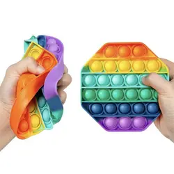 فیجت ضد استرس مدل پاپیت سلیکونی طرح ۸ ضلعی