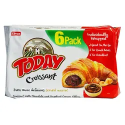 کروسان(پچ پچ) تودی شکلات فندق بسته ۶ عددی | elvan today croissant
