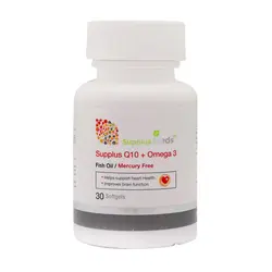 سافت ژل ساپلاس کیوتن پلاس امگا3 ساپلاس مدز 30 عدد