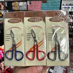 موچین ابرو قیچی تیتانیوم دسته پلاستیکی گلدن دریم SISI