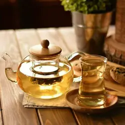 قوری پیرکس بروسیلیکات درب بامبو