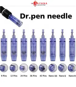 کارتریج درماپن تیتانیوم آبی در پوش دار میکرونیدلینگDermapen titanium blue cartridge with microneedling coating