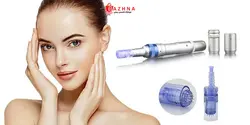 کارتریج درماپن تیتانیوم آبی در پوش دار میکرونیدلینگDermapen titanium blue cartridge with microneedling coating