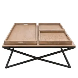 میز جلو مبلی سه سینی بلوط