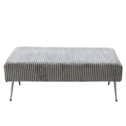 نیمکت طوسی کمرنگ پایه سیلور