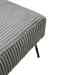 نیمکت طوسی کمرنگ پایه سیلور