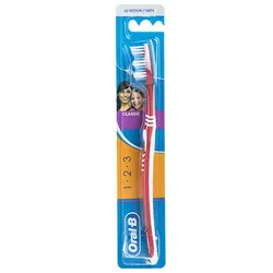 مسواک اورال-بی مدل Clasic 1-2-3 با برس متوسط
