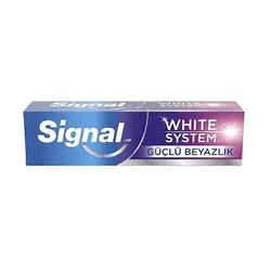 خمیر دندان سفید کننده سیگنال سری White System مدل Guclu Beyazlik حجم ۷۵ میل