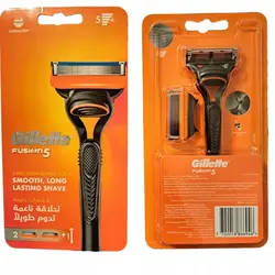 خود تراش ۵ لبه به همراه یدک مدل FUSION ژیلت