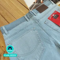 فروش عمده شلوار لی مردانه آبی روشن | راسته | کد 90203