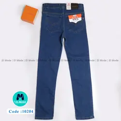فروش عمده شلوار جین (لی) مردانه آبی کلاسیک کد 10204 | پک 5 عددی و 10 عددی
