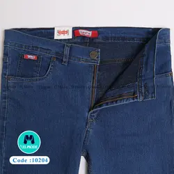 فروش عمده شلوار جین (لی) مردانه آبی کلاسیک کد 10204 | پک 5 عددی و 10 عددی