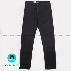 فروش عمده شلوار جین (لی) مردانه ذغالی کد 10207 | پک 5 عددی و 10 عددی