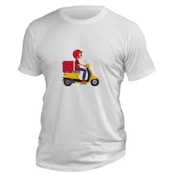 تیشرت فانتزی با عکس پیک موتوری کد 107