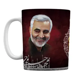 لیوان مذهبی محرم با طرح عکس رهبر و حاج قاسم کد M12