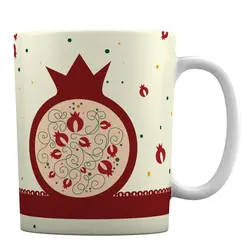 ماگ سرامیکی افراتوس طرح فانتزی «شب عاشقان بی دل ، چه شبی دراز باشد»