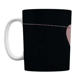 ماگ سرامیکی با طرح قلب کاغذی کد 636