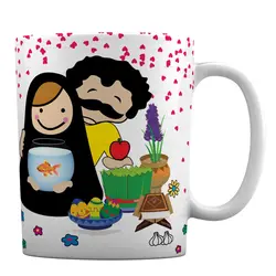 ماگ سرامیکی طرح «نوروز کنار آقامون عشقه» کد 1-576