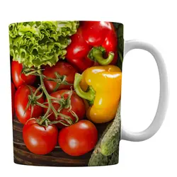 ماگ سرامیکی طرح سبزیجات متنوع کد 604