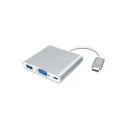 تبدیل Type-C به USB3.0 / VGA / Type-C پی نت مدل  P-Net Type-C To USB3.0 / VGA / Type-C Convertor